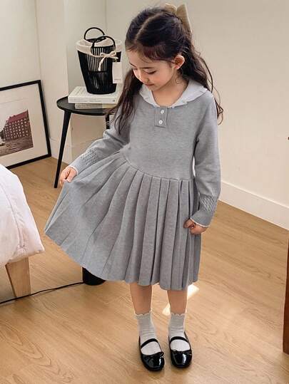 DAZY Young Girls Knitted Sweater Dress