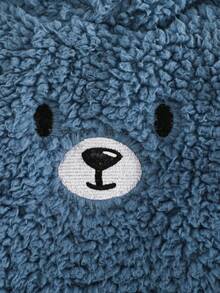 Cozy Pixies Set 2 buc. Hanorac cu mânecă raglan și pantaloni groși pentru bebeluși băieți, ținută călduroasă de iarnă - Albastru - Vizualizare 5