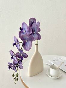 1 件人造兰花茎真实触感乳胶蝴蝶兰枝仿蕙兰花，情人节礼物生日毕业家居装饰返校房间装饰学校用品 - 西瓜粉 - 查看 14