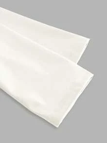 SHEIN Essnce Áo khoác da PU dài tay hở trước thiết kế xếp ly màu trơn thời trang cho nữ, mùa thu - trắng - Xem 4