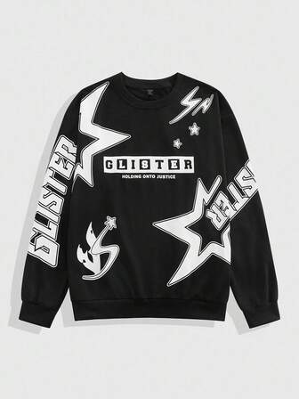 Street Life Pull imprimé pour hommes, convient pour le port quotidien, printemps/été, automne