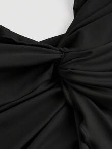 SHEIN MOD Women's Twist Front Crisscross Sleeveless Top,Cute Tops,Black Cami