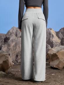 In My Nature 女士字母印花高腰阔腿宽松户外运动裤