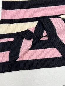 Flirla 1pc Women's Casual Versatile Off Shoulder Long Sleeve Fitted Sweater - Watermelon Pink - View 7