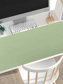 SHEIN 1 قطعة وسادة فأرة جلدية 60 سم/90 سم، وسادة مكتب مقاومة للماء وسهلة التنظيف للكمبيوتر المحمول والمكتب والمفاتيح