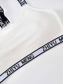 Conjunto de Sutiã e Calcinha de Moda Simples para Meninas Pré-Adolescentes, Sutiã Camiseta Sem Fio e Calcinha Tipo Maiô Bikini Confortável, Conjunto de Lingerie com 3 Peças. Proporciona Ajuste Confortável para Uso Diário e Atividades Esportivas.