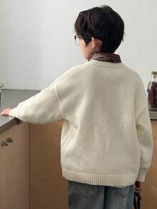 DAZY Tween Boys Sweater, Fall - Beige - View 7