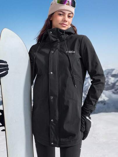 In My Nature 女士防风连帽户外运动夹克，冬季