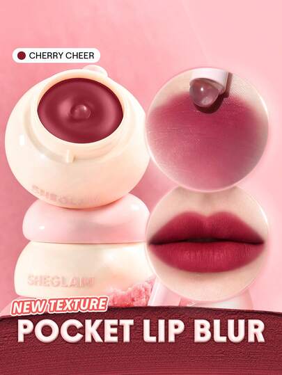 SHEGLAM Bounce Putty Pocket معجون الشفاه-Cherry Cheer روج,ملمع شفاه شفاف علامة تجارية جمال مكياج مستحضرات تجميل للنساء الفتيات مثالي لفصل الخريف الشتاء مثالي ل- Y2K أزياء أنيقة هدية حفلة جاهز أفضل لون