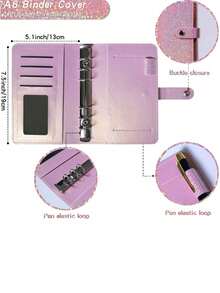 1 件装预算计划活页笔记本，带星空设计的 PU 封面，包含拉链袋、预算工作表、现金整理器、费用跟踪器和储蓄计划器，适用于财务规划、现金管理和储蓄挑战、学校用品、返校 - 彩色 - 查看 2