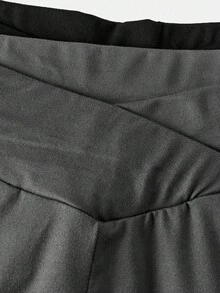 Girlism 青少年女孩紧身裤喇叭裤喇叭裤喇叭腿喇叭裤喇叭紧身裤喇叭运动裤 - 深灰色 - 查看 9