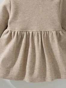 Souflis Souflis 6Months-3Years Baby Girl Coat Casual Style Fall Outfits For Girl Warmer Coat Winter - Khaki - View 6