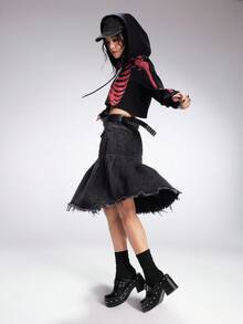 Sugerpunk Women's Fashionable Thick Sole Black Buckle Decor High Heel Shoes, Suitable For Summer Y2K Punk Chic Street Sports Goth Style, Spring Vacation Easter