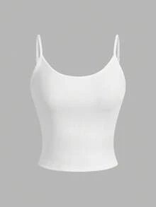 SHEIN EZwear 4 件套女士休闲紧身字母刺绣图案短款背心套装，百搭、舒适、时尚，适合夏季 - 彩色 - 查看 7