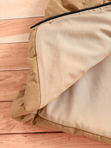 SHEIN Explorewe Tween 男童休闲连帽背心，适合户外、秋冬季 - 棕色 - 查看 6