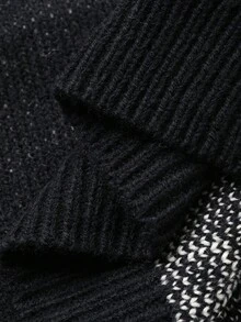 DAZY Toddler Boys' Crew Neck Contrast Color English Letter Knit Sweater, Autumn/Winter - Black - View 8