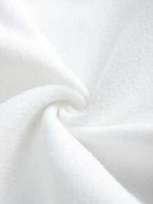 SHEIN Sparklyn 少女休闲芙蓉花字母印花连帽卫衣，时尚套头衫，适合返校、秋冬季穿着 - 白色 - 查看 6