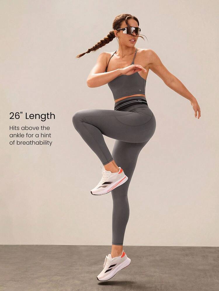 26" Powersculpt Training Leggings Medium Impact Training Workout Quick Dry Moisture Wicking Cool Feeling Gym