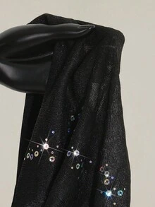 SHEIN ICON Glittery Mesh Sheer Beaded Decor 2 In 1 Women Tank Top