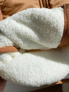 SHEIN 男婴加厚保暖卡其色拉链外套背心，休闲百搭，适合秋冬季节穿着。 - 彩色 - 查看 8