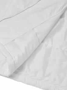 Ellevyn 女士厚白色夹克，带口袋，金属拉链，优雅日常穿着，秋冬 - 白色 - 查看 14