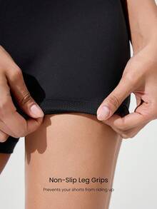 GLOWMODE 2.5英寸 Powersculpt™ 酷炫紧身胸衣速干闪亮骑行短裤防滑耐冲击跑步慢跑训练健身房锻炼 - 黑色 - 查看 5