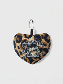 ROMWE Grunge Punk 时尚豹纹数字图案大容量可折叠手提包带零钱包，便携式购物袋 - 彩色 - 查看 2