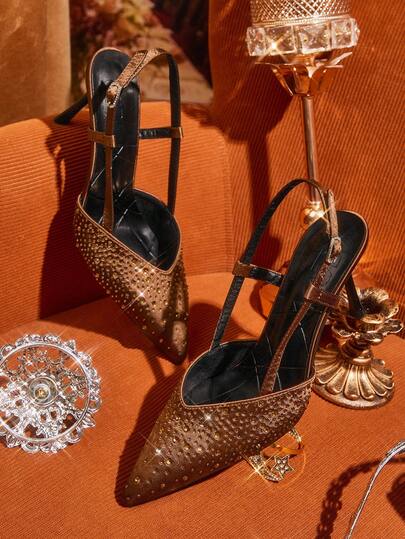 CUCCOO TILAWA Women's Coffee Brown Wedding/Formal High Heels