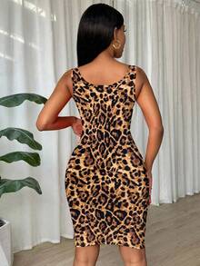 Islaluna Tie Dye Pleated Slim Fit Sleeveless Bodycon Dress For New Year Clothes