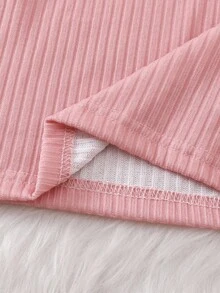 SHEIN 3 件女童秋冬高领长袖上衣 - 纯粉色 + 豹纹 + 猫咪图案汗衫套装 - 彩色 - 查看 5