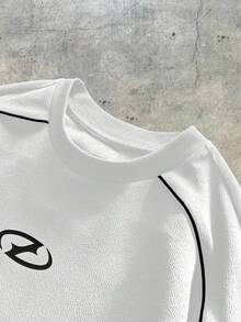 AXEPEAK Men's Knit Casual Loose Fit Short Sleeve T-Shirt - White - View 3