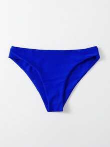 Swim Basics Summer Beach Solid Bikini Panty - Royal Blue - View 4