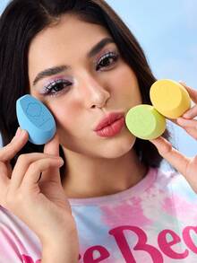 SHEIN X Care Bears Bộ 5 miếng mút trang điểm họa tiết hoạt hình dễ thương, chất liệu mềm mại, sử dụng liền mạch, dùng được cả khi ướt và khô, nở ra khi ướt, không thấm hút, nhiều cạnh cắt, thích hợp cho vùng da rộng và trang điểm chi tiết, gấu cổ vũ, gấu may mắn, gấu, gấu chia sẻ, gấu trái tim dịu dàng - Nhiều màu - Xem 7