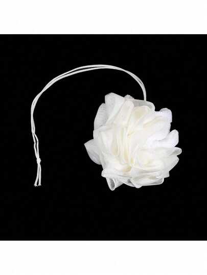 SHEIN 1Pc 2-In-1 Expandable Shower Balls, Super Soft Bath Sponges With Soap-Wrapping Design And Exfoliating Ruffled Edges, Large Dual-Texture Body Scrubber For Gentle Cleansing And Light Beige Smoothing, Bath Accessories, Bathtub Enhancement Item, Decorative Bath Item, Durable Bathroom Tool