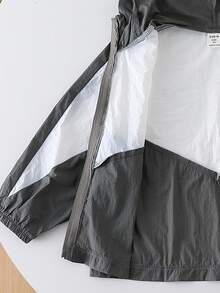 Genkimix Kids 1 件年轻男孩休闲简约学院风轻便夹克，适合日常穿着、上学、外出、春夏季