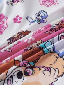SHEIN | PAW Patrol 年轻女孩可爱卡通狗印花吊带背心和内裤套装 - 粉色 - 查看 3