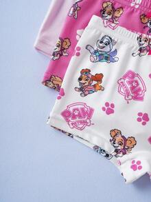 SHEIN | PAW Patrol 年轻女孩可爱卡通狗印花吊带背心和内裤套装 - 粉色 - 查看 7