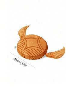 HARRY POTTER X SHEIN 1 chiếc gối trang trí bằng vải nhung hình quả bóng vàng Golden Snitch, chất liệu mềm mại, in chất lượng cao, thích hợp để trang trí nhà cửa, ghế sofa, phòng khách, ô tô, văn phòng, v.v. - Vàng - Xem 3