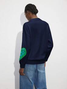 Maija Damski luźny kardigan z dzianiny w kwiaty, wzór jesienny/zimowy, uniwersalny, idealny do miejskich dojazdów, na co dzień, do biura, elegancki na imprezy i spotkania