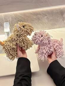 1PC Large Size Super Soft Plush Highly Absorbent Multicolor Cute Puppy Shape Hand Towel For Kitchen Bathroom Home Decor Housewarming Gift Party Supplies - Multicolor - View 2