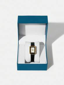 MOTF PREMIUM Đồng hồ thạch anh kim vuông - màu đen - Xem 3