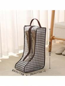 SHEIN Boots Storage Bag, Long Boots And Short Boots Storage Shoe Bag, New Fashion Transparent Shoe Boot Dust Cover, Boot Bags For Women's Tall And Ankle Boots,Travel Home Non-Woven Boot Bag, Zippered Boot Covers With Carry Handles, Thickened Waterproof Portable Handheld Boot Storage Bag, Protective, Breathable, And Space-Saving - Ideal For Travel, Closet Organization, And Shoe Protection, Suitable For Flat Shoes, Ankle Boots And High Boots - Clear - View 34