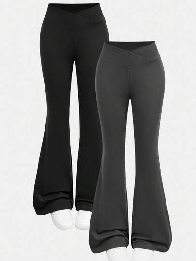 Girlism Teen Girls Leggings Bell Bottom Pants Pants Flare Leg Flare Pants Flared Leggings Flared Sweatpants