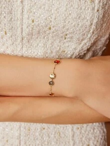 MOTF PREMIUM 18K镀金不对称宝石手链 - 金黃色 - 查看 7