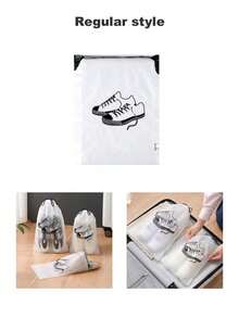 SHEIN Boots Storage Bag, Long Boots And Short Boots Storage Shoe Bag, New Fashion Transparent Shoe Boot Dust Cover, Boot Bags For Women's Tall And Ankle Boots,Travel Home Non-Woven Boot Bag, Zippered Boot Covers With Carry Handles, Thickened Waterproof Portable Handheld Boot Storage Bag, Protective, Breathable, And Space-Saving - Ideal For Travel, Closet Organization, And Shoe Protection, Suitable For Flat Shoes, Ankle Boots And High Boots - Clear - View 9