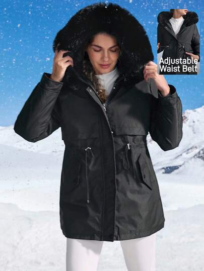 In My Nature 女士户外冬季外套冬季保暖厚款保暖夹克，冬季夹克女士休闲户外夹克户外徒步夹克女士休闲夹克，保暖外套，秋冬夹克，厚夹克保暖，冬季外套女士运动休闲夹克