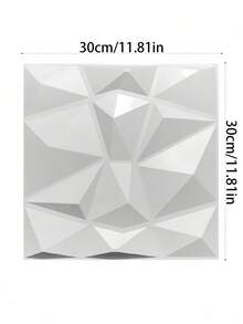 SHEIN 50 Tấm ốp tường PVC họa tiết kim cương 3D – Hoàn hảo cho phòng khách, phòng ngủ, nhà bếp, tường sau TV, hành lang và trang trí văn phòng, kích thước 11.8x11.8 inch, trang trí kim cương. - trắng - Xem 4