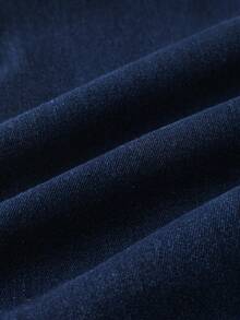 GlowEve 休闲高腰直筒洗水牛仔裤 - 深色水洗藍 - 查看 6