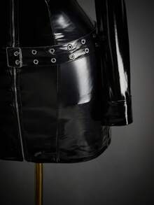 SHEIN ICON Đầm ôm sát cơ thể mini COS Halloween gợi cảm dành cho nữ - màu đen - Xem 5