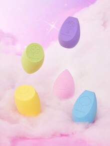 SHEIN X Care Bears Bộ 5 miếng mút trang điểm họa tiết hoạt hình dễ thương, chất liệu mềm mại, sử dụng liền mạch, dùng được cả khi ướt và khô, nở ra khi ướt, không thấm hút, nhiều cạnh cắt, thích hợp cho vùng da rộng và trang điểm chi tiết, gấu cổ vũ, gấu may mắn, gấu, gấu chia sẻ, gấu trái tim dịu dàng - Nhiều màu - Xem 5